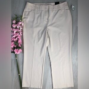 NWT Alfani Curvy Fit Beige Trousers Size 16